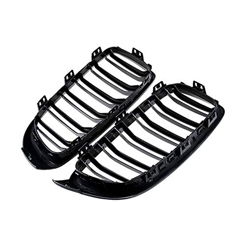 HanT Accesorios de Rejilla de Coche Rejillas de Rejilla Delantera Recambio de Rejilla de riñón, para BMW 4 Series F32 F33 F36 F80 F82 Doble listón M4 Sport Style Bright Black HanT Accesorios de Rejilla de Coche Rejillas de Rejilla Delantera Recambio de Rejilla de riñón, para BMW 4 Series F32 F33 F36 F80 F82 Doble listón M4 Sport Style Bright Black