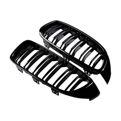 HanT Accesorios de Rejilla de Coche Rejillas de Rejilla Delantera Recambio de Rejilla de riñón, para BMW 4 Series F32 F33 F36 F80 F82 Doble listón M4 Sport Style Bright Black HanT Accesorios de Rejilla de Coche Rejillas de Rejilla Delantera Recambio de Rejilla de riñón, para BMW 4 Series F32 F33 F36 F80 F82 Doble listón M4 Sport Style Bright Black