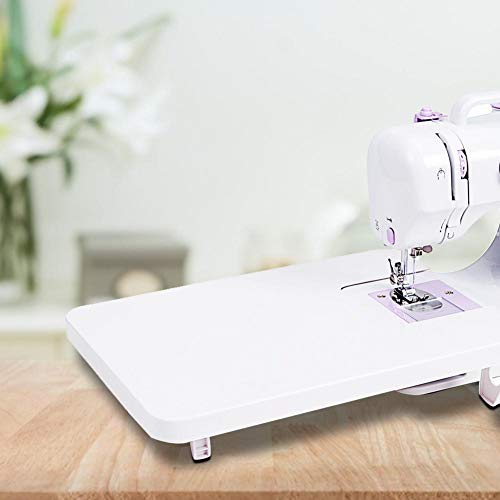 Haofy 35.7 * 25 .5cm/14.06 * 10.04in Mesa de extensión de máquina de Coser Tablero de expansión de plástico ABS para máquina de Coser (Blanco)