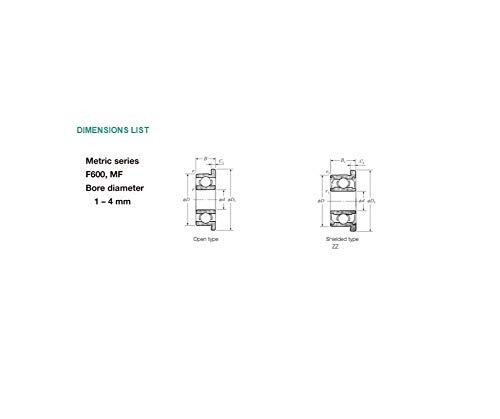 HAOJUE Rodamiento de bolas de una fila profunda SMF52ZZ ABEC-1, 5 unidades, 2 x 5 x 2,5 mm, rodamientos de bolas de acero inoxidable miniatura S LF520ZZ MF52 ZZ