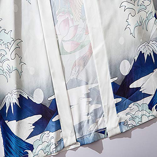 HAORUN - Chaqueta Tipo Kimono para Hombre Blanco Blanco L
