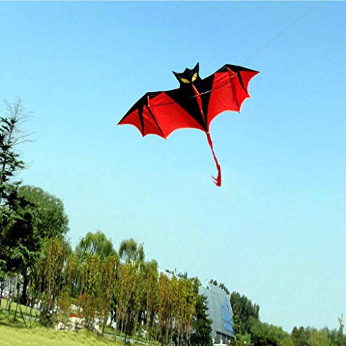 HAOSHUAI 1.9M Bats de Dibujos Animados Rod Rod Volando Playa Playa Ripstop Nylonsurf Niños Regalo Familia Actividad Deportiva al Aire Libre