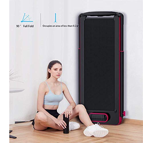 HAOSHUAI Motorizado eléctrico caminadora Tapiz rodante Mujeres doméstica pequeña Cubierta Ultra silencioso eléctrica Plegable Caminar Gym Cinta de Correr (Color: Negro, Tamaño: 110x45x130cm)