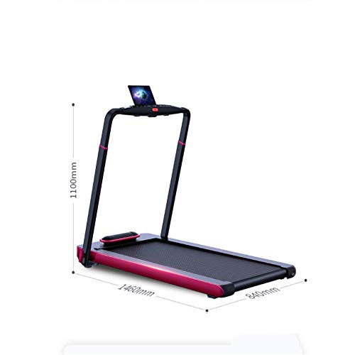 HAOSHUAI Motorizado eléctrico caminadora Tapiz rodante Mujeres doméstica pequeña Cubierta Ultra silencioso eléctrica Plegable Caminar Gym Cinta de Correr (Color: Negro, Tamaño: 110x45x130cm)