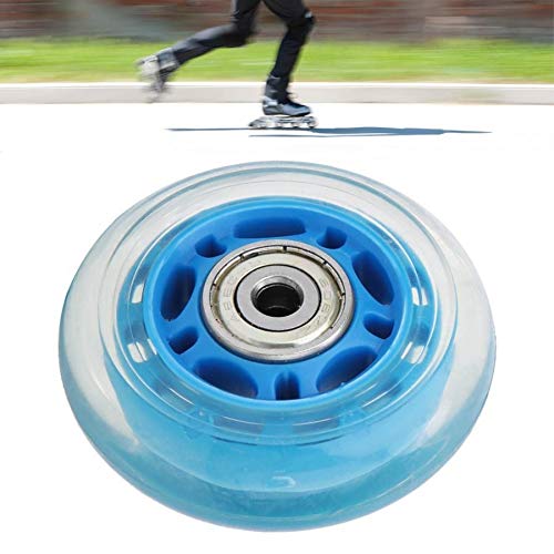 Haoweiwei HWW-Wheels, Ruedas de ricino 2,5 Pulgadas Ruedas Rueda Azul Transparente de rodamiento silencioso con 608ZZ PU Carro del Equipaje Patines Accesorios Haoweiwei HWW-Wheels, Ruedas de ricino 2,5 Pulgadas Ruedas Rueda Azul Transparente de rodamiento silencioso con 608ZZ PU Carro del Equipaje Patines Accesorios