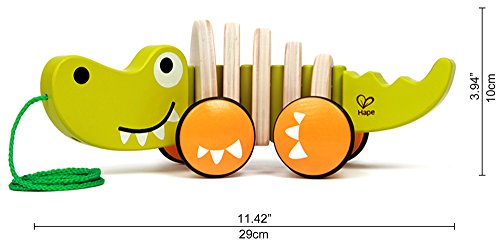 Hape E0348-Cocodrilo de madera, color naturaleza + verde. (0HPE0348) Hape E0348-Cocodrilo de madera, color naturaleza + verde. (0HPE0348)