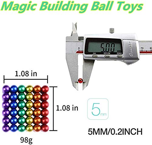 HapeeFun Bolas de Rompecabezas mágico Bola Descompresión Desarrollo Inteligente Juguetes Regalo Ideales para niños y Adultos - 6 Colores-216pcs