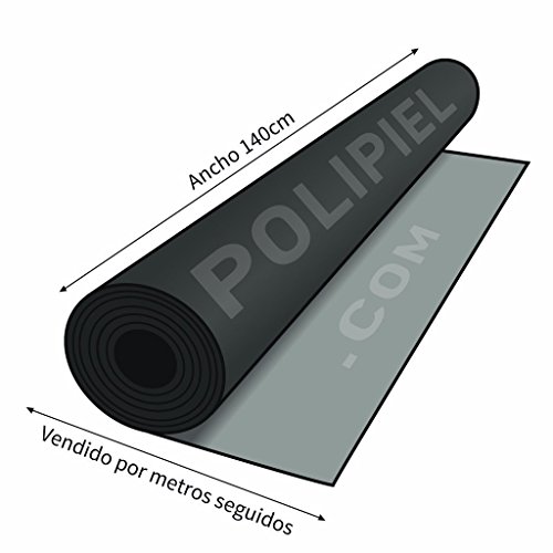 HAPPERS 1 Metro de Polipiel para tapizar, Manualidades, Cojines o forrar Objetos. Venta de Polipiel por Metros. Diseño Luna Color Plata Ancho 140cm