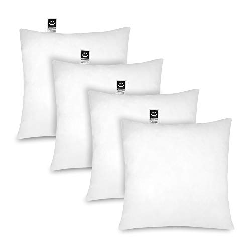 HAPPERS Pack 4 Relleno de cojín 45x45 Fibra Hueca siliconada de Gran Densidad HAPPERS Pack 4 Relleno de cojín 45x45 Fibra Hueca siliconada de Gran Densidad