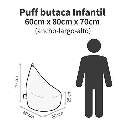 HAPPERS Puff Butaca Polipiel Indoor Amarillo Infantil