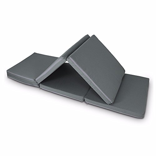 HAPPERS Puff Gris Convertible en Cama cómoda con Funda de Polipiel incluida, Futón con Cama colchon, colchoneta Convertible en Puff o cómodo sillón Fabricado en España. Incluye 3 años de garantía HAPPERS Puff Gris Convertible en Cama cómoda con Funda de Polipiel incluida, Futón con Cama colchon, colchoneta Convertible en Puff o cómodo sillón Fabricado en España. Incluye 3 años de garantía