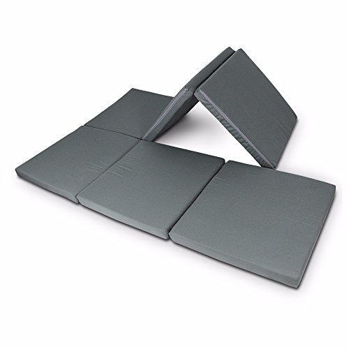 HAPPERS Puff Gris Convertible en Cama cómoda con Funda de Polipiel incluida, Futón con Cama colchon, colchoneta Convertible en Puff o cómodo sillón Fabricado en España. Incluye 3 años de garantía HAPPERS Puff Gris Convertible en Cama cómoda con Funda de Polipiel incluida, Futón con Cama colchon, colchoneta Convertible en Puff o cómodo sillón Fabricado en España. Incluye 3 años de garantía