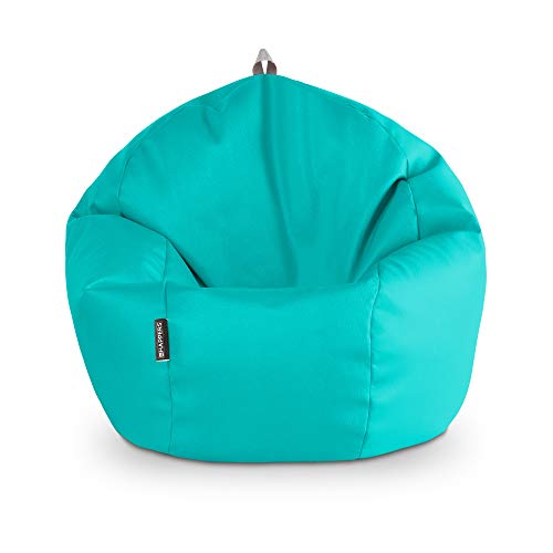 HAPPERS Puff Pelota Polipiel Interior Turquesa