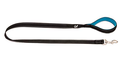 Happilax Correa Perro Reflectante con Asa Acolchado de Nylon muy Resistente, Negro 1,20 m Happilax Correa Perro Reflectante con Asa Acolchado de Nylon muy Resistente, Negro 1,20 m