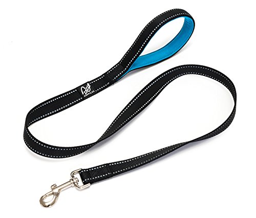 Happilax Correa Perro Reflectante con Asa Acolchado de Nylon muy Resistente, Negro 1,20 m Happilax Correa Perro Reflectante con Asa Acolchado de Nylon muy Resistente, Negro 1,20 m