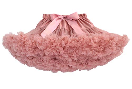 Happy Cherry - Falda de Princesa de Tutú para Bebé Nina Vestido Corto de Tul para Danza Fiestas de Cosplay Boda Ropa de Volantes para Disfraz Boda para Niñas de 5-7 Años - Rosa