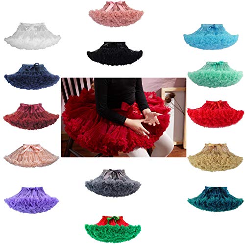Happy Cherry - Falda de Tutú para Bebés de Princesa Vestido de Tul de Capas de Volantes con Cinta de Bowknot para Danza Boda Fiesta Partido Disfraz para Infantiles Niña de 0-2 Años - Azul