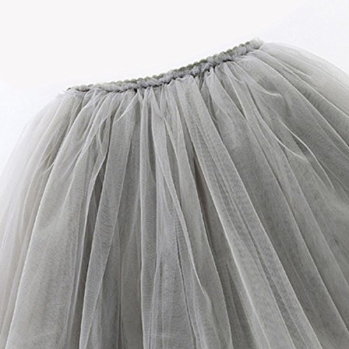 Happy Cherry - Falda Tul Corta Niña Múltiples Copas con Cintura Elástica Forro Algodón 110cm 4 Años - Gris Happy Cherry - Falda Tul Corta Niña Múltiples Copas con Cintura Elástica Forro Algodón 110cm 4 Años - Gris