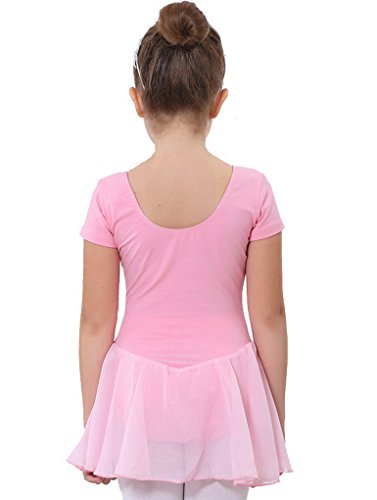 Happy Cherry - Vestido Tutú de Ballet Danza Uniforme Deportivo para Niñas Falda Traje Maillot de Gimnasia con Manga Corta Elástico - Rosa - Talla ES 4-5 años Happy Cherry - Vestido Tutú de Ballet Danza Uniforme Deportivo para Niñas Falda Traje Maillot de Gimnasia con Manga Corta Elástico - Rosa - Talla ES 4-5 años