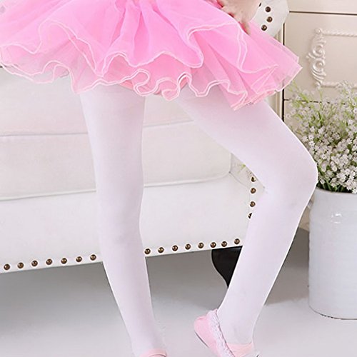 Happy Cherry - Vestido Tutú de Ballet Danza Uniforme Deportivo para Niñas Falda Traje Maillot de Gimnasia con Manga Larga Elástico Calcetines- Rosa - Talla ES 2 años