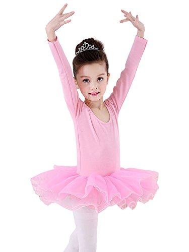 Happy Cherry - Vestido Tutú de Ballet Danza Uniforme Deportivo para Niñas Falda Traje Maillot de Gimnasia con Manga Larga Elástico Calcetines- Rosa - Talla ES 2 años Happy Cherry - Vestido Tutú de Ballet Danza Uniforme Deportivo para Niñas Falda Traje Maillot de Gimnasia con Manga Larga Elástico Calcetines- Rosa - Talla ES 2 años