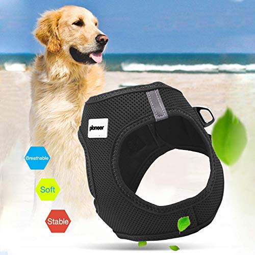 HAPPY HACHI Arnés Gato Chaleco Gatito Perro Pequeño Ajustable Suave Acolchado Cómodo para Viajar Pasear con Mascota Pequeña Cachorro Chihuahua(M Negro) HAPPY HACHI Arnés Gato Chaleco Gatito Perro Pequeño Ajustable Suave Acolchado Cómodo para Viajar Pasear con Mascota Pequeña Cachorro Chihuahua(M Negro)