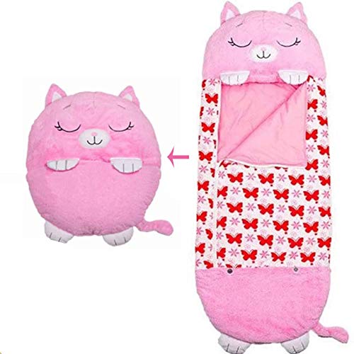 Happy Kids Nappers Play Pillow, Fovely Fun Sleeping Sacos de dormir para niños, almohada 2 en 1 y saco de dormir, plegable suave 140 * 50 con niños, niñas, para acampar, viajar al aire libre, unicorni Happy Kids Nappers Play Pillow, Fovely Fun Sleeping Sacos de dormir para niños, almohada 2 en 1 y saco de dormir, plegable suave 140 * 50 con niños, niñas, para acampar, viajar al aire libre, unicorni
