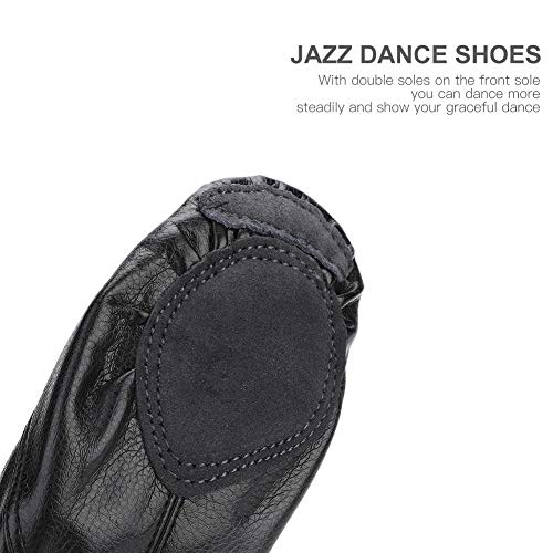【????? ??? ???? ????】 Jazz Zapatos Yoga de Baile Latino Salsa Elástico Cuero PU para Las Mujeres Ballet Profesores Zapatos de Baile Sandalias Ejercicio Zapato(39)