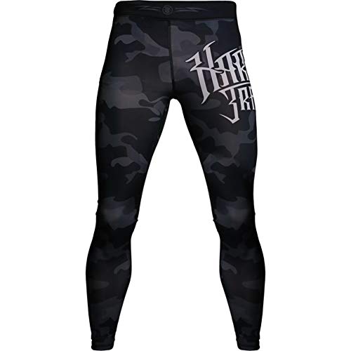 Hardcore Training Compression Pants Men's Night Camo - Fitness Crossfit Gym MMA BJJ Wrestling-XXL Mallas Compresivas para Hombre