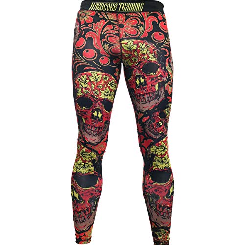 Hardcore Training Compression Pants Skull Folk-m MMA BJJ Fitness Grappling Mallas compresivas