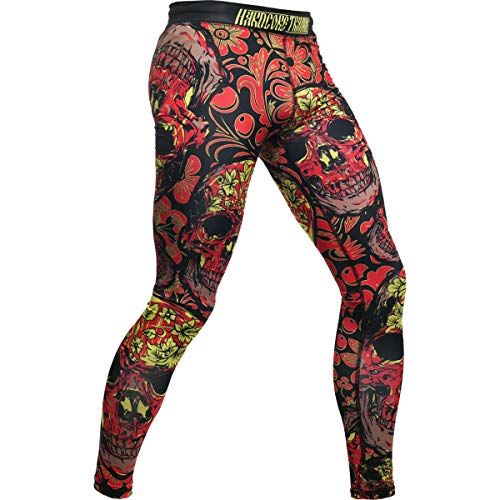 Hardcore Training Compression Pants Skull Folk-m MMA BJJ Fitness Grappling Mallas compresivas