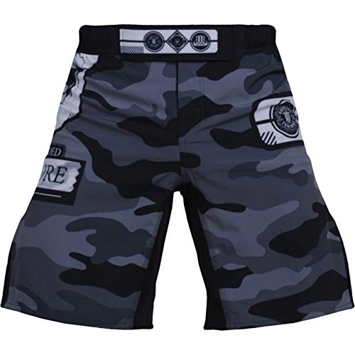 Hardcore Training Fear Zone Fight Shorts Hombre Pantalones Cortos MMA BJJ Boxeo Grappling Fitness No Gi Hardcore Training Fear Zone Fight Shorts Hombre Pantalones Cortos MMA BJJ Boxeo Grappling Fitness No Gi