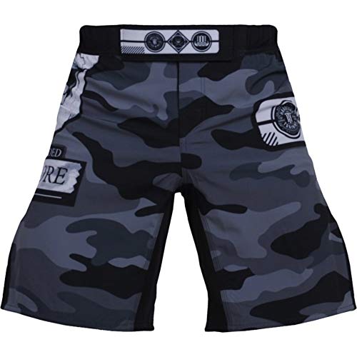 Hardcore Training Fear Zone Fight Shorts Hombre Pantalones Cortos MMA BJJ Boxeo Grappling Fitness No Gi