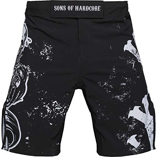 Hardcore Training Fight Shorts Men's Sons of Hardcore - MMA Boxing Fitness Crossfit-l Pantalones Cortos Hombre