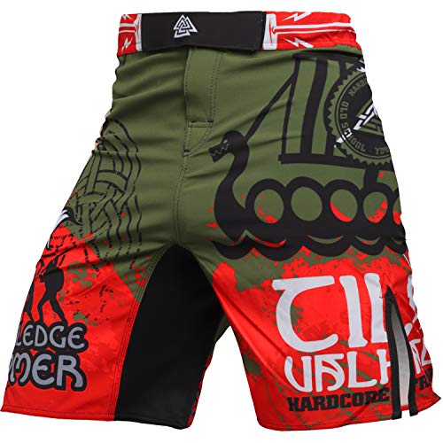 Hardcore Training Hammer Fight Shorts Hombre Pantalones Cortos MMA BJJ Boxeo Grappling Fitness No Gi