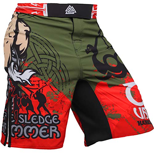 Hardcore Training Hammer Fight Shorts Hombre Pantalones Cortos MMA BJJ Boxeo Grappling Fitness No Gi