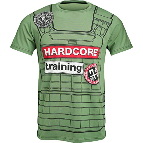 Hardcore Training Weighted Vest T-Shirt Men's Camiseta Hombre Fitness Workout Ejercicio Corriendo Running Ropa Basica Deportiva