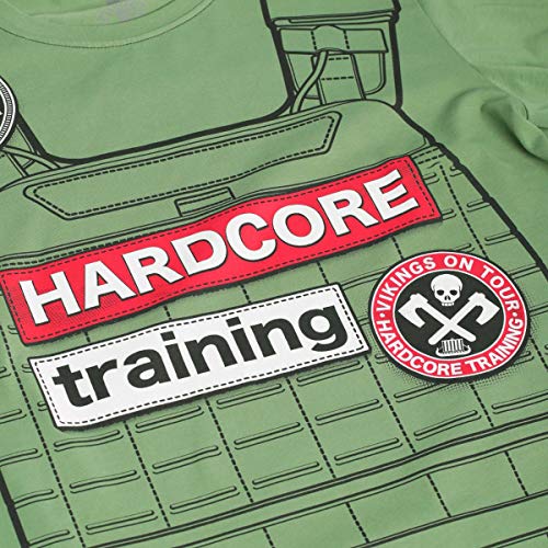 Hardcore Training Weighted Vest T-Shirt Men's Camiseta Hombre Fitness Workout Ejercicio Corriendo Running Ropa Basica Deportiva
