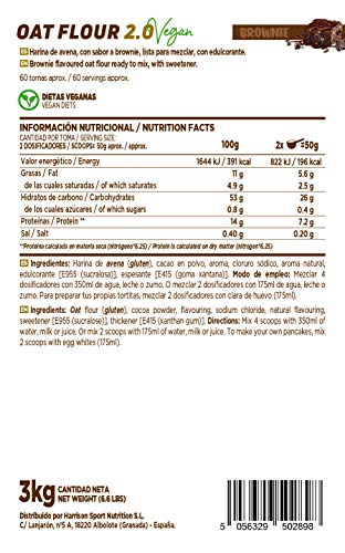 Harina de Avena de HSN | Oatmeal | Instantánea Ideal para Batidos, Tortitas de Avena y Claras, Recetas Fitness | De Sabores, En Polvo, Vegana, Sin Lactosa, Sin Soja, Sabor Brownie, 3Kg Harina de Avena de HSN | Oatmeal | Instantánea Ideal para Batidos, Tortitas de Avena y Claras, Recetas Fitness | De Sabores, En Polvo, Vegana, Sin Lactosa, Sin Soja, Sabor Brownie, 3Kg
