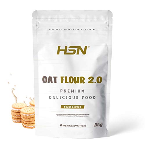 Harina de Avena de HSN | Oatmeal | Instantánea Ideal para Batidos, Tortitas de Avena y Claras, Recetas Fitness | De Sabores, En Polvo, Vegana, Sin Lactosa, Sin Soja, Sabor Galletas-Crema, 3Kg