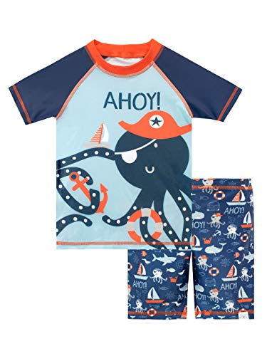 Harry Bear Bañador de Dos Piezas para niño Pulpo Azul 4-5 Años Harry Bear Bañador de Dos Piezas para niño Pulpo Azul 4-5 Años
