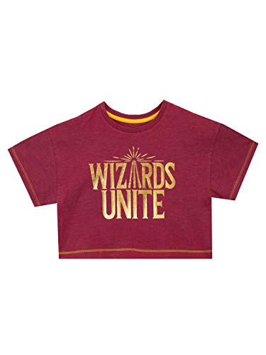 HARRY POTTER Camiseta de Crop de Manga Corta para Niñas Wizards Unite Rojo 5-6 Años HARRY POTTER Camiseta de Crop de Manga Corta para Niñas Wizards Unite Rojo 5-6 Años