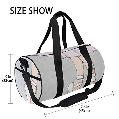 HARXISE Piernas equilibradas de puntos Bailarina Slender Art,Bolsa de equipaje de viaje Deporte Lienzo ligero Equipaje de fitness Bolso de tambor Desmontable HARXISE Piernas equilibradas de puntos Bailarina Slender Art,Bolsa de equipaje de viaje Deporte Lienzo ligero Equipaje de fitness Bolso de tambor Desmontable