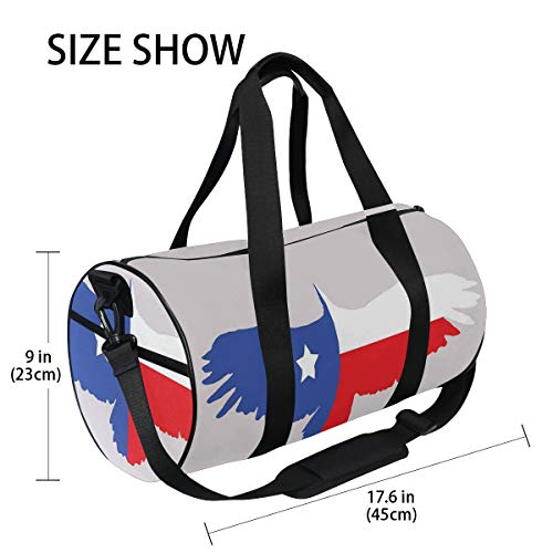 HARXISE Silueta de águila Calva con alas de Estrella Solitaria de Animales de Libertad,Bolsa de Equipaje de Viaje Deporte Lienzo Ligero Equipaje de Fitness Bolso de Tambor Desmontable HARXISE Silueta de águila Calva con alas de Estrella Solitaria de Animales de Libertad,Bolsa de Equipaje de Viaje Deporte Lienzo Ligero Equipaje de Fitness Bolso de Tambor Desmontable