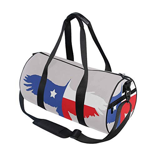 HARXISE Silueta de águila Calva con alas de Estrella Solitaria de Animales de Libertad,Bolsa de Equipaje de Viaje Deporte Lienzo Ligero Equipaje de Fitness Bolso de Tambor Desmontable HARXISE Silueta de águila Calva con alas de Estrella Solitaria de Animales de Libertad,Bolsa de Equipaje de Viaje Deporte Lienzo Ligero Equipaje de Fitness Bolso de Tambor Desmontable