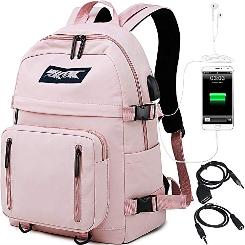 HASAGEI Mochila Escolares Juveniles para 15.6'' Portátil Mochila Unisex de Carga USB Backpack Resistente Al Agua Universitaria Daypacks para Mujeres Hombres HASAGEI Mochila Escolares Juveniles para 15.6'' Portátil Mochila Unisex de Carga USB Backpack Resistente Al Agua Universitaria Daypacks para Mujeres Hombres