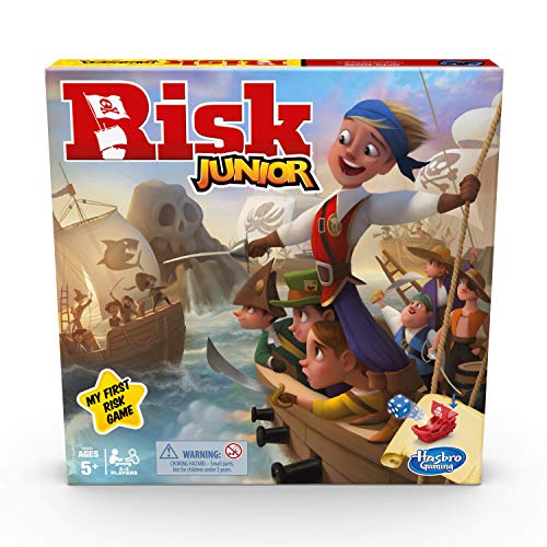 Hasbro Gaming Risk Junior Game, Juego de Mesa de Estrategia, introducción de un niño al Juego clásico de Riesgo para Edades de 5 años en adelante; Juego temático Pirata