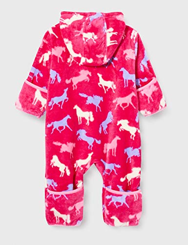 Hatley Fuzzy Fleece Bundler Traje para nieve, Siluetas de caballo, 6-9 meses Bebé-Niñas