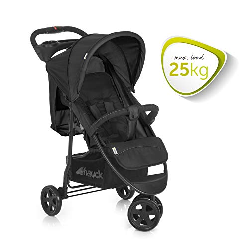 Hauck Citi Neo II - Silla de paseo de 3 ruedas, respaldo reclinable, plegado compacto, plegado con solo una mano, nacimiento hasta 25 kg, ultra ligero, solo 7.5 kg, bandeja con botellero, negro/gris Hauck Citi Neo II - Silla de paseo de 3 ruedas, respaldo reclinable, plegado compacto, plegado con solo una mano, nacimiento hasta 25 kg, ultra ligero, solo 7.5 kg, bandeja con botellero, negro/gris
