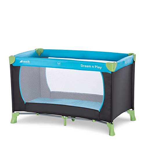 Hauck Dream N Play - Cuna de viaje 3 piezas 120 x 60 cm, bebe, incluido colchóncito y bolsa de transporte, de 0+ meses hasta 15 kg, plegado y montaje fácil, estructura ligera y muy estable, azul Hauck Dream N Play - Cuna de viaje 3 piezas 120 x 60 cm, bebe, incluido colchóncito y bolsa de transporte, de 0+ meses hasta 15 kg, plegado y montaje fácil, estructura ligera y muy estable, azul